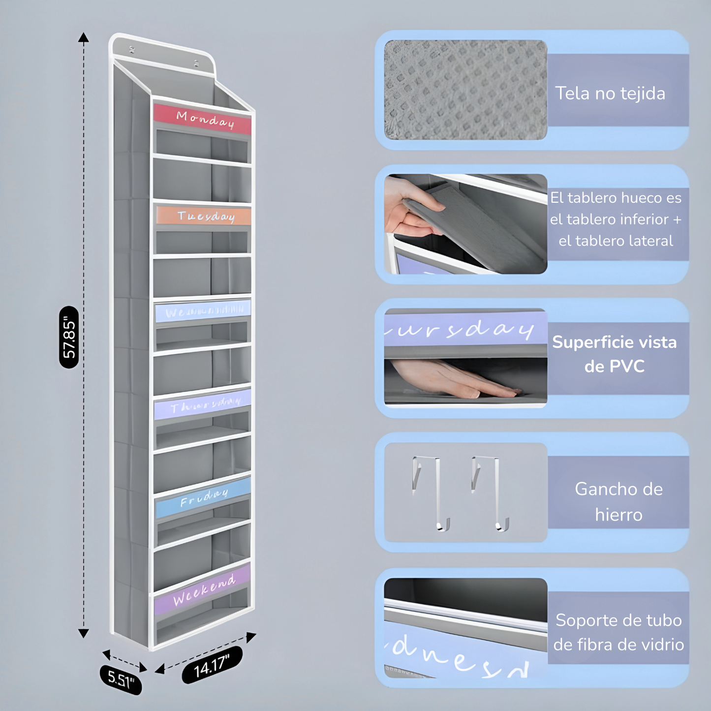 Maximizador de espacio de 6 compartimentos